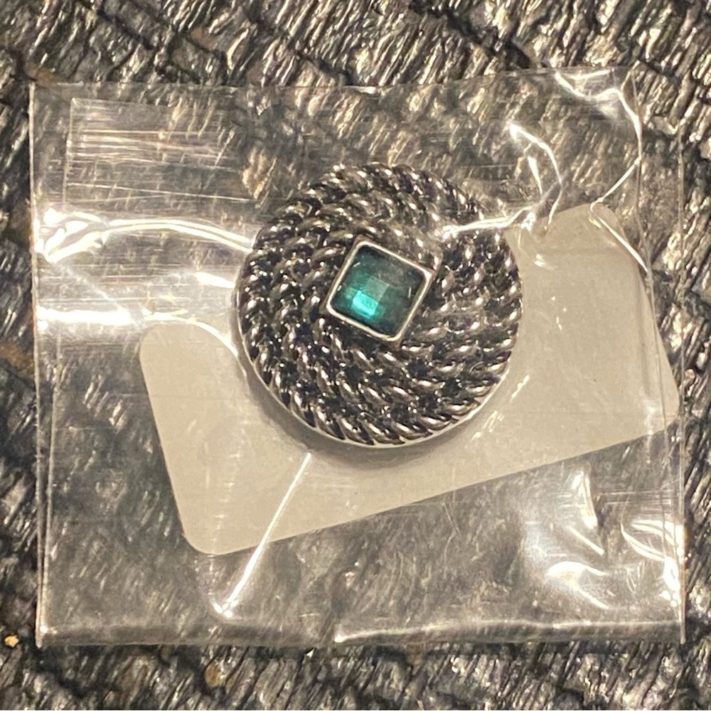 Original Magnolia and Vine Silver and Green Twisted Metal Standard Jewelry Snap